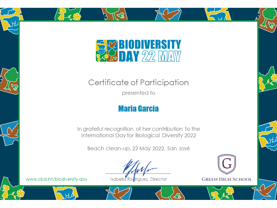 certificate of participation