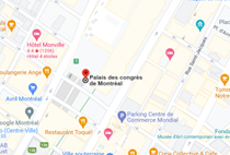 neighborhood map of the convention centre of Montreal
